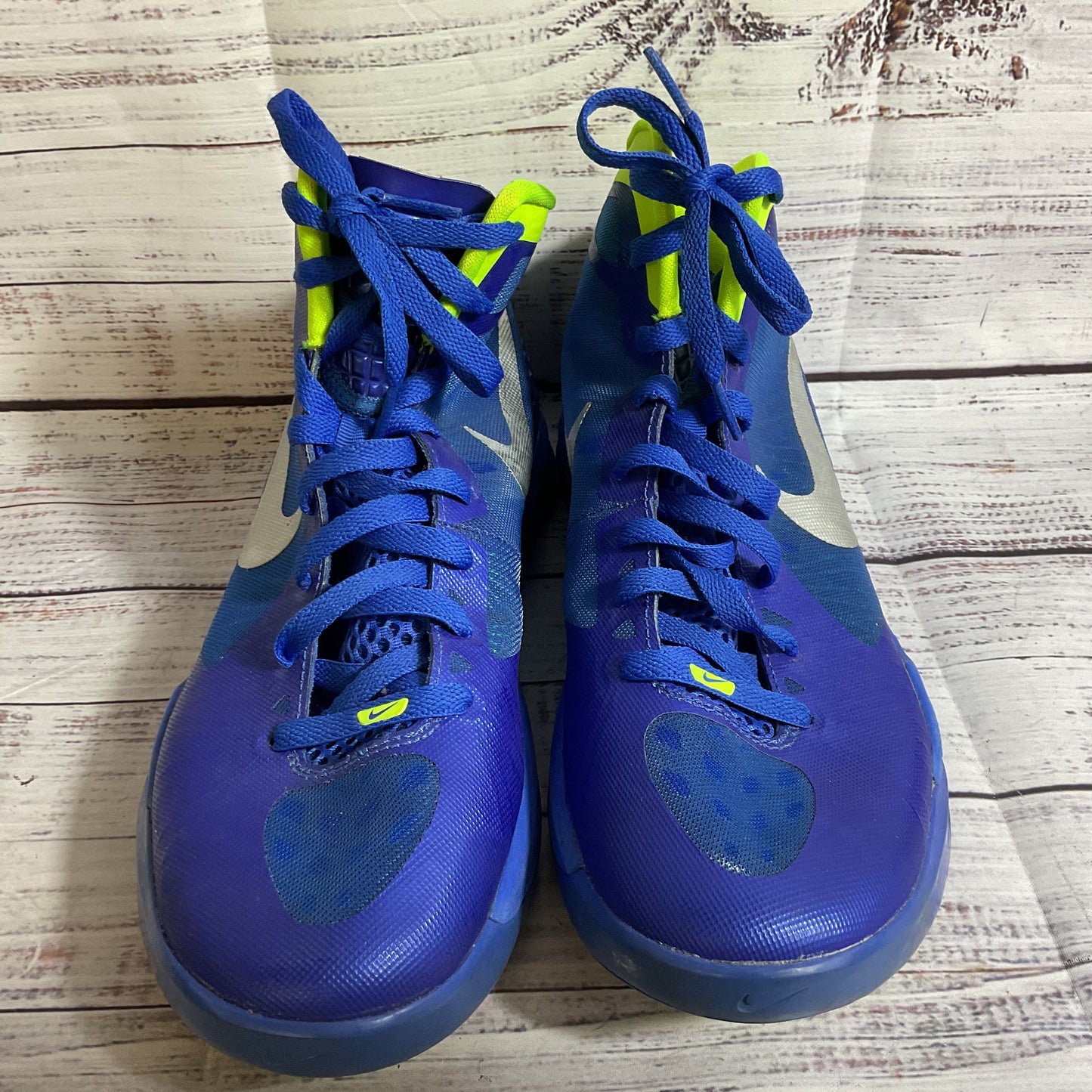 NIKE Zoom Hyperdunk Flywire 454138-400 Purple/Green Mens Basketball Shoes- SZ 12