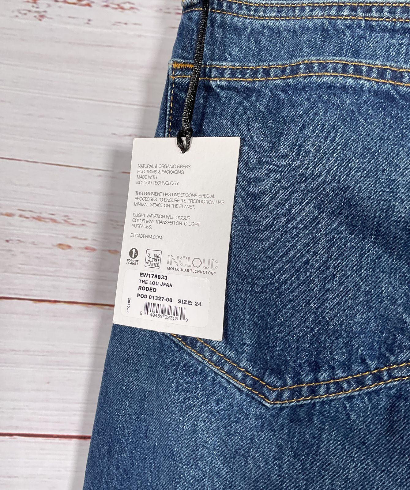 Etica Lou Mid Rise Relaxed Rodeo Jeans Blue 24