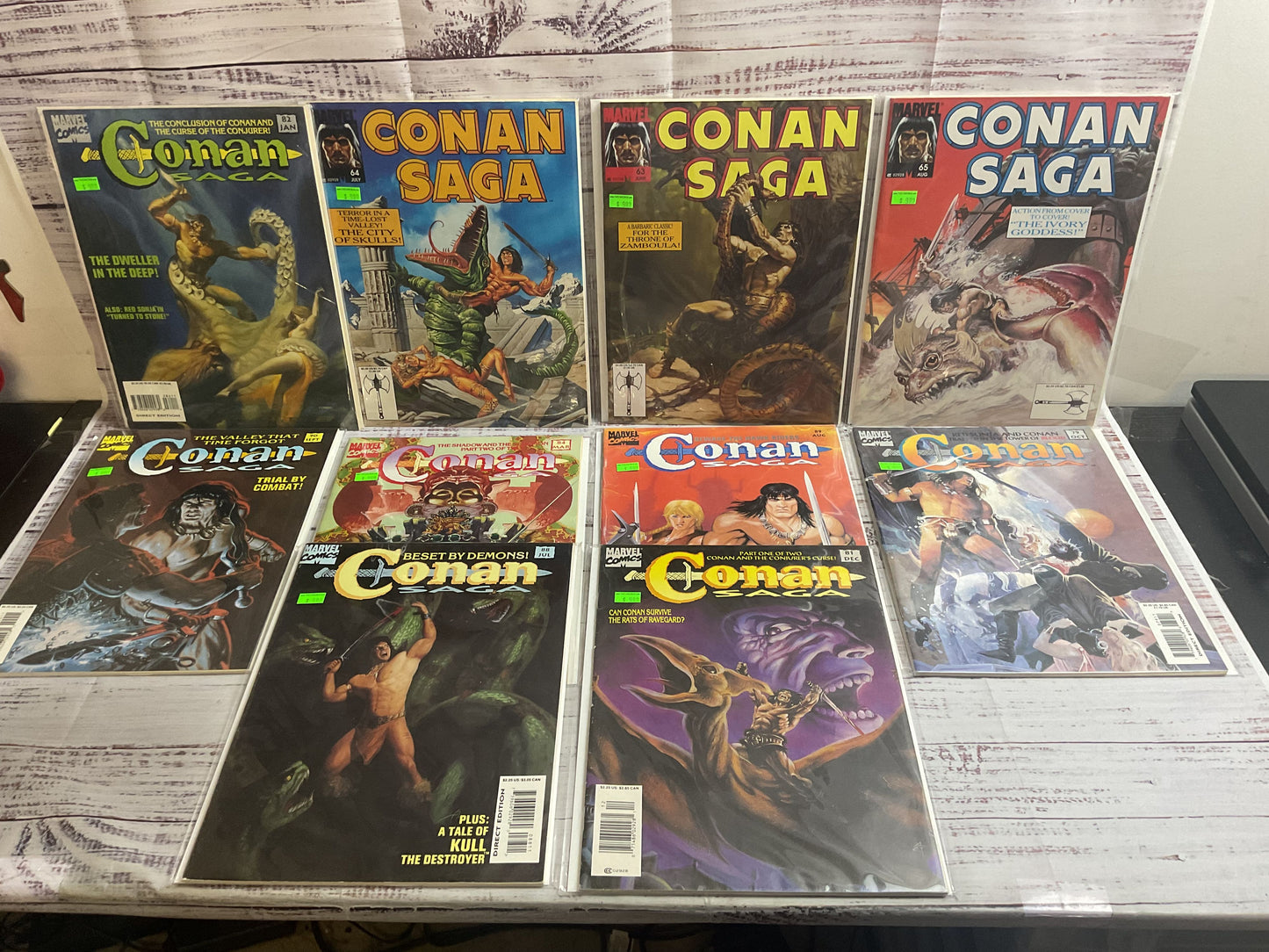 Lot Of 10 Conan Saga Comic Books