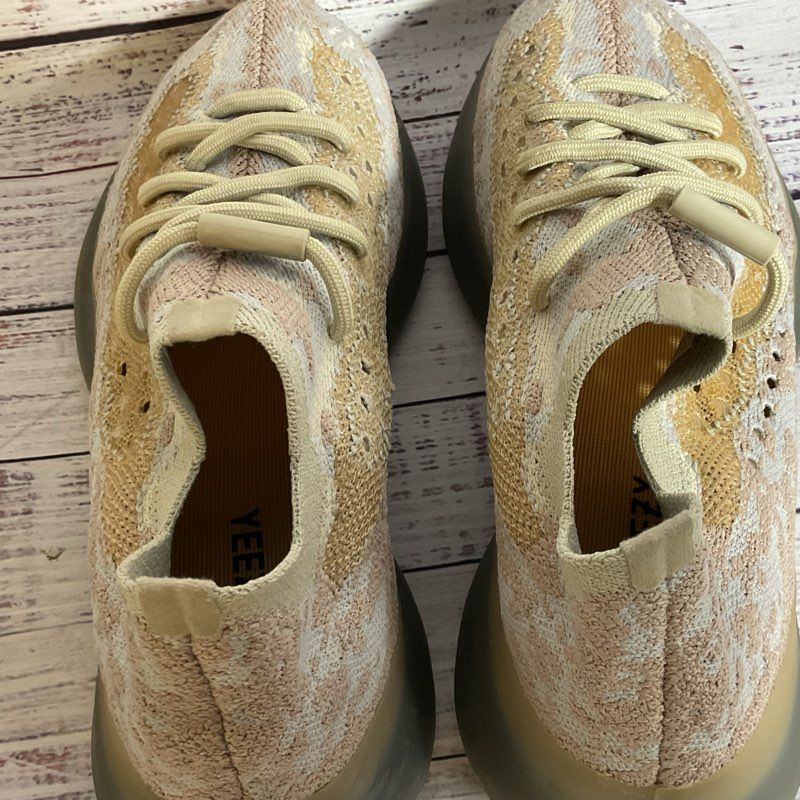 ADIDAS Yeezy Boost 350 V2 White/Gold Women's Sneakers- SZ 6