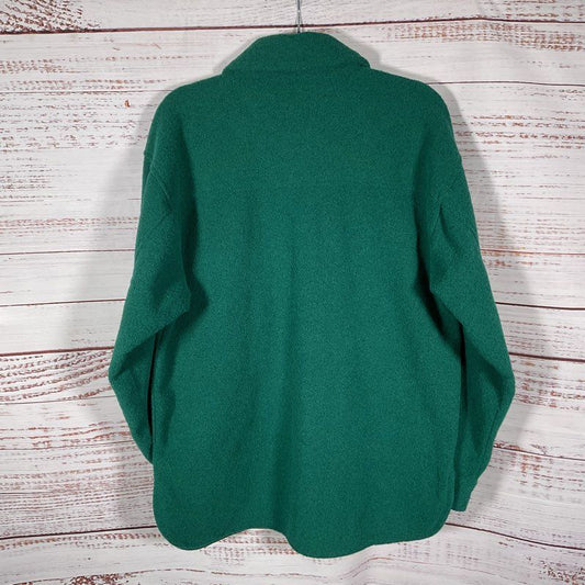 Wild Fable Green Shacket Full Button Oversized Fleece Jacket - Size M