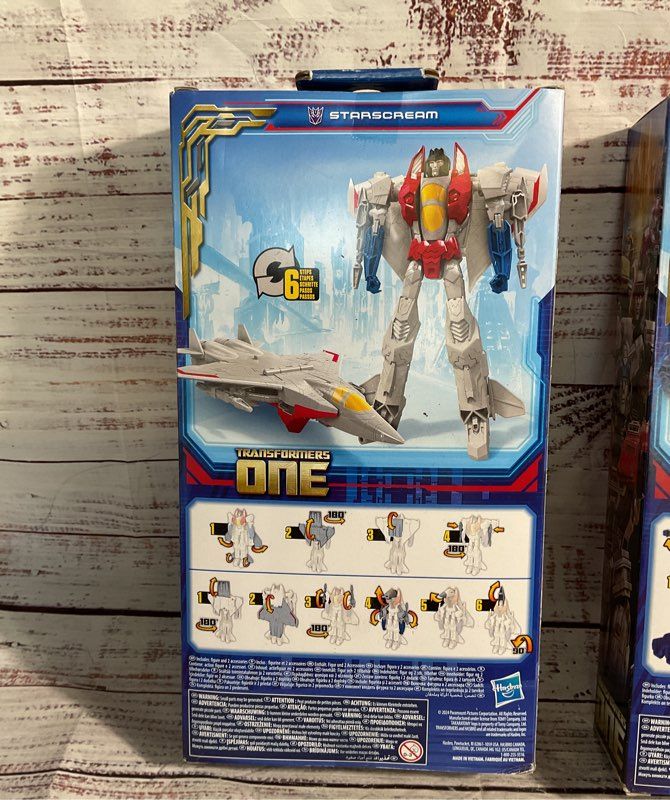New Optimus Prime & Starscream Transformers One Action Figures Hasbro