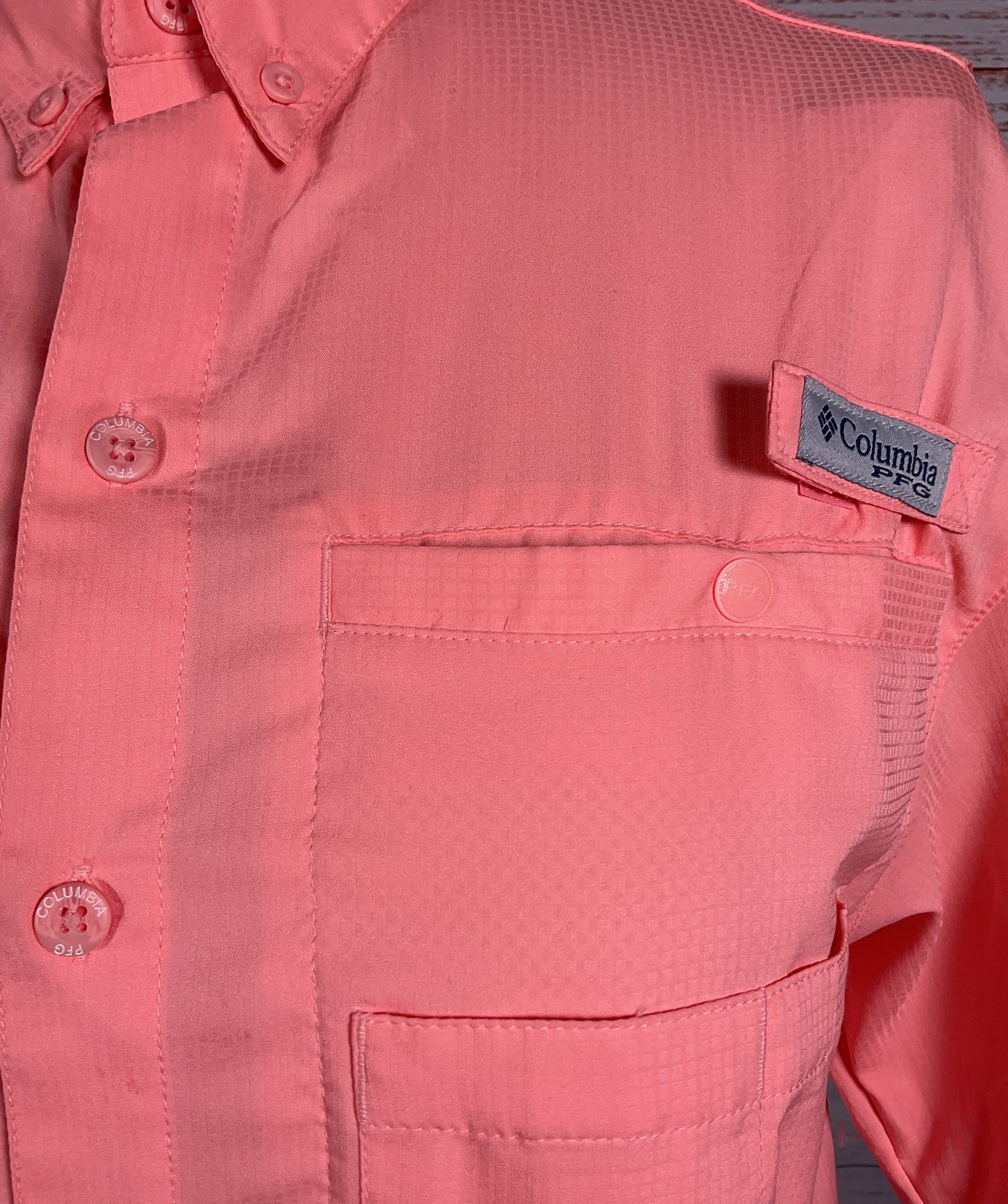 Columbia Tamiami II Short-Sleeve Button-Down Shirt Sorbet S