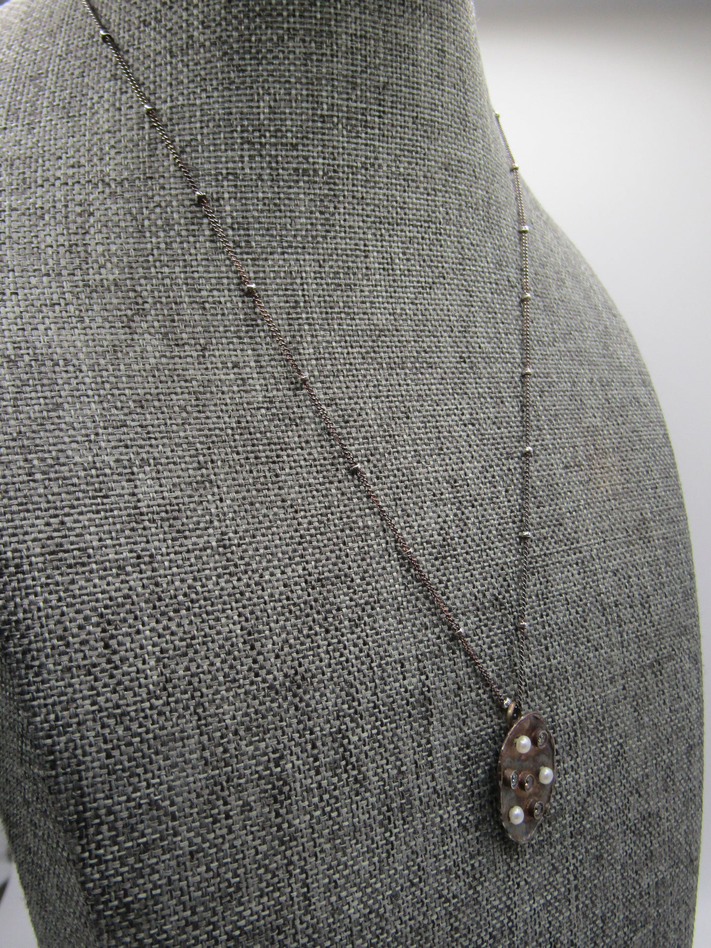 Chapin & Hollister Sterling Silver Freshwater Pearl Cubic Zirconia Necklace