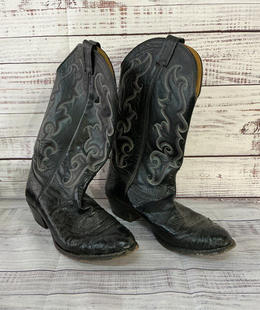 Men's Nocona Black Cowboy Boots Size 9.5
