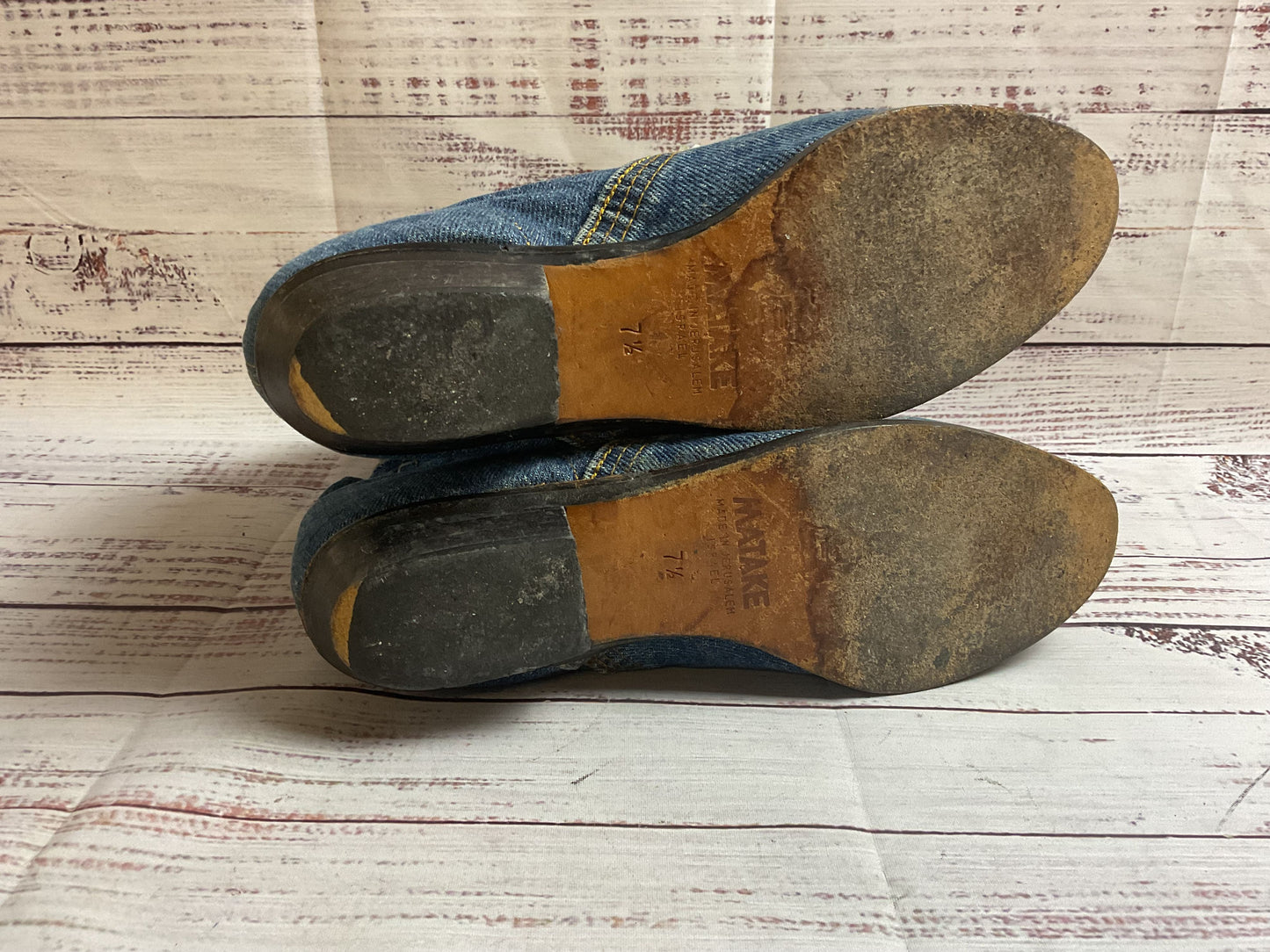 Matake Blue Denim Ankle Boot Shoes Women 7.5