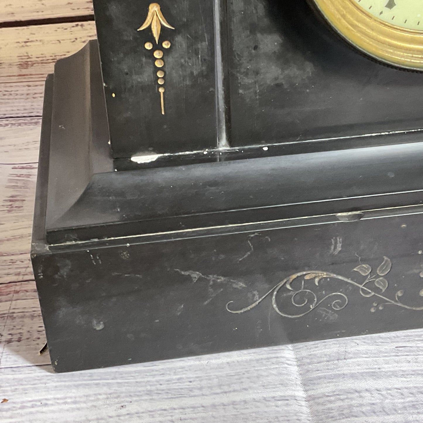 ANTIQUE 19th Century Victorian WILLIAM BRUFORD & SON Onyx & Marble Mantel Clock
