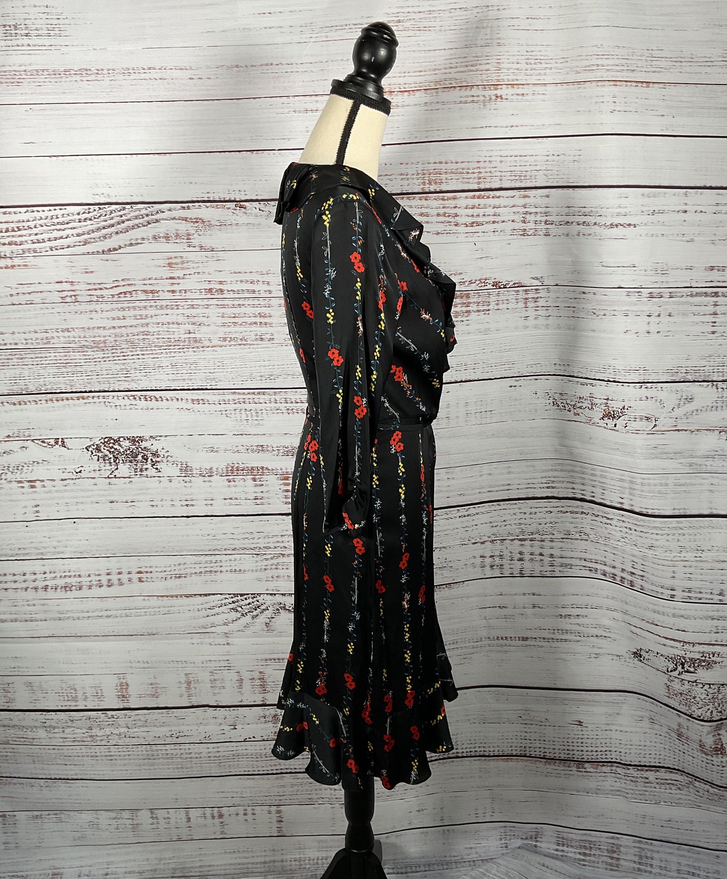 Gorgeous Milly Black 'Audrey' Long Sleeve Wrap Dress w/Tie- Size 6 RETAIL: $495