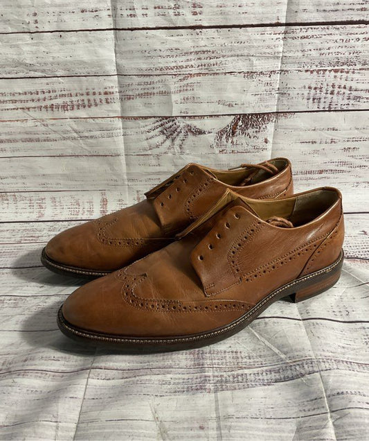 Cole Haan Dress Shoes Men's C20322 Size 9.5M Warren Wing Oxford Tan Leather