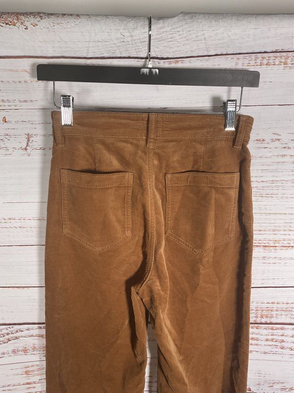 NEW Faherty Women's Size 25 X 31 Stretch Cord Patch Pocket Pants Corduroy Brown