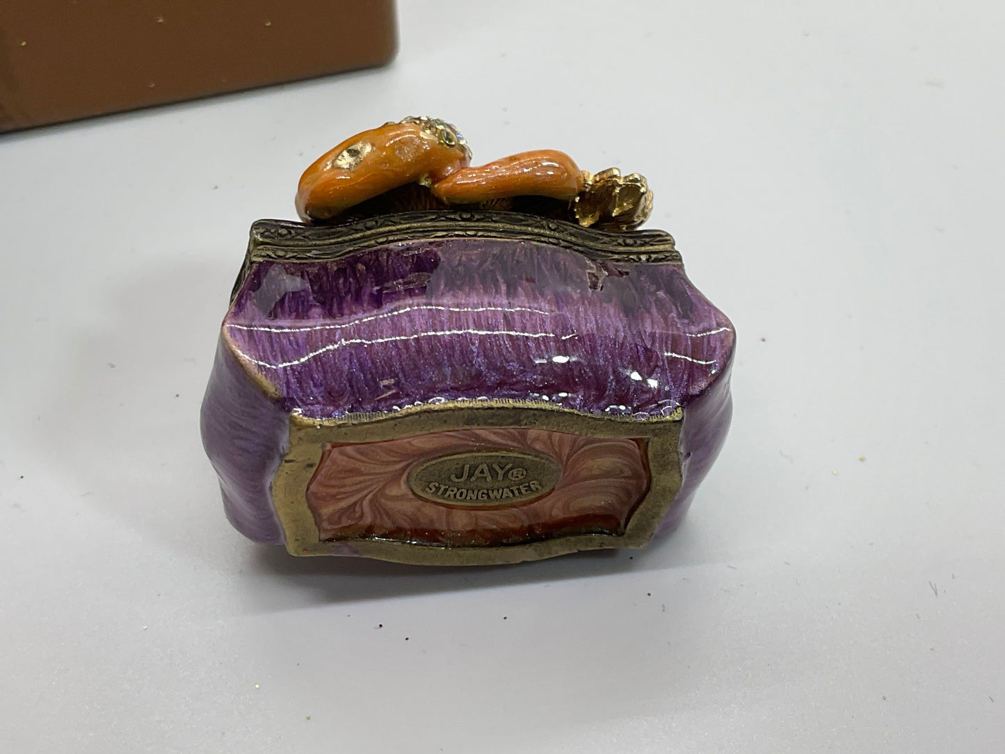 JAY STRONGWATER Darjeeling Pears Keaton Trinket Box- 1.5"