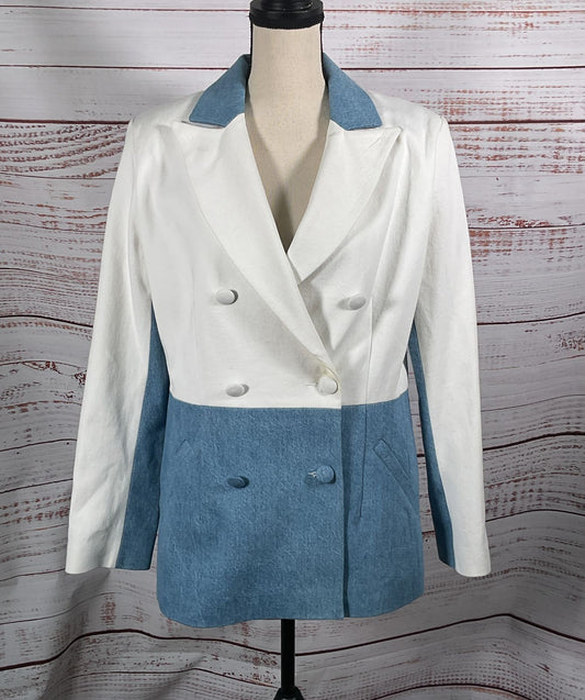 Ksenia Schnaider Rework Denim Blazer Multicolor L