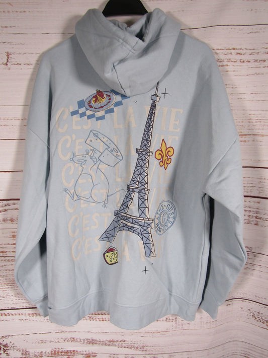Disney Parks Remy's Ratatouille Adventure Light Blue Hoodie Size M