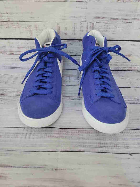 Women's Nike Blazer High Top Swoosh Royal Blue Sneaker Size 8.5