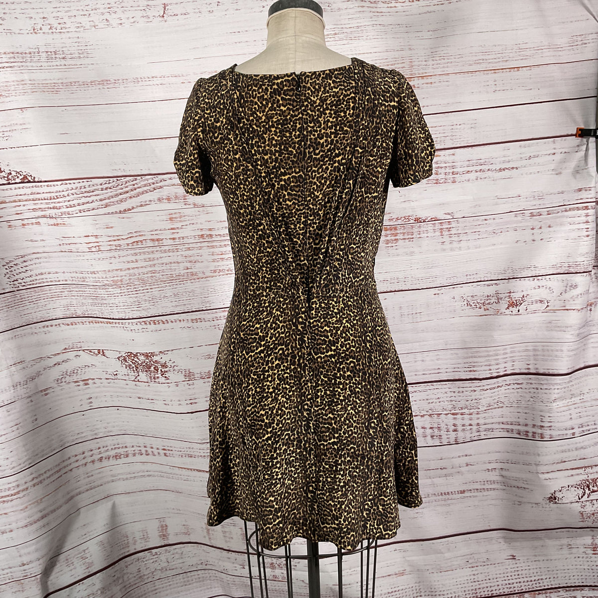 The Kooples Leopard Print Silk Back Zip Wrap Style Dress - Size L