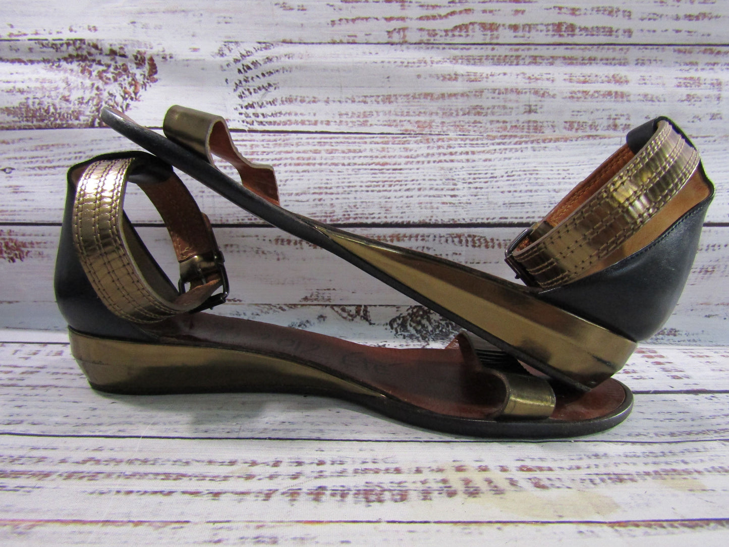 Lanvin 2012 Ete Women's Ankle Strap Sandals Size 9 Made in Italy