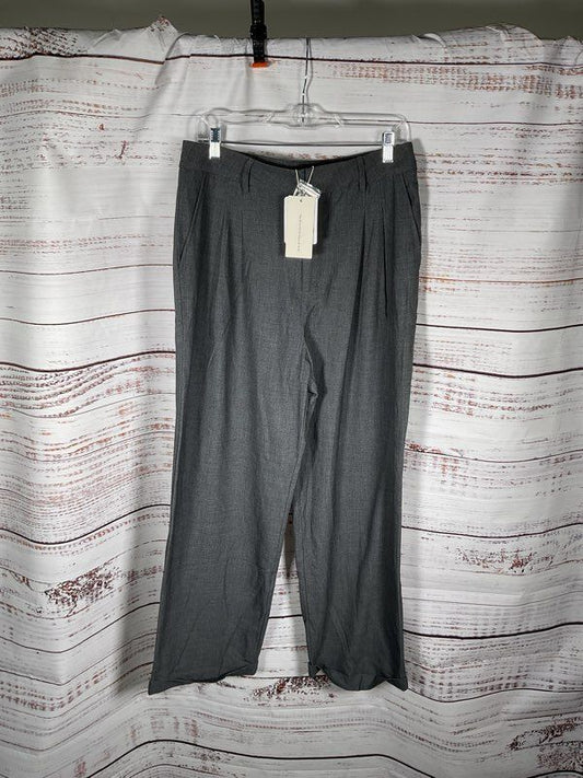 NEW Commense Women's Gray Wide-Leg Trouser Pants Size L