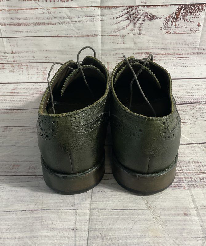 Paul Smith Men's Wingtip Green Leather Oxford Dress Shoes Size 10