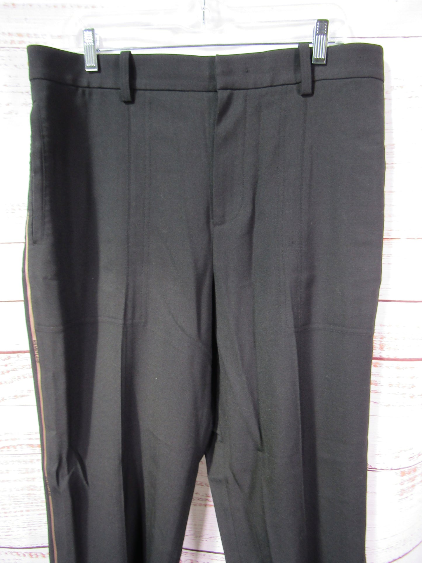 Helmut Lang Women's Black Wool Blend Trousers Size XL