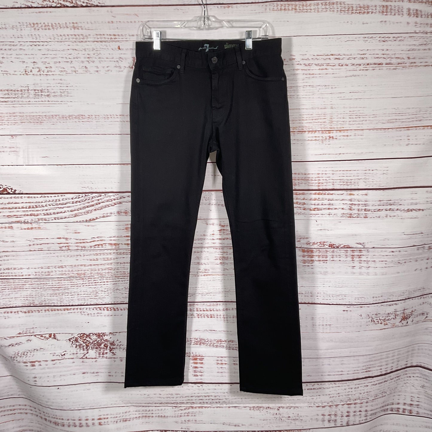 7 For All Mankind Slimmy Black Denim Jeans Pants - Size 31x30