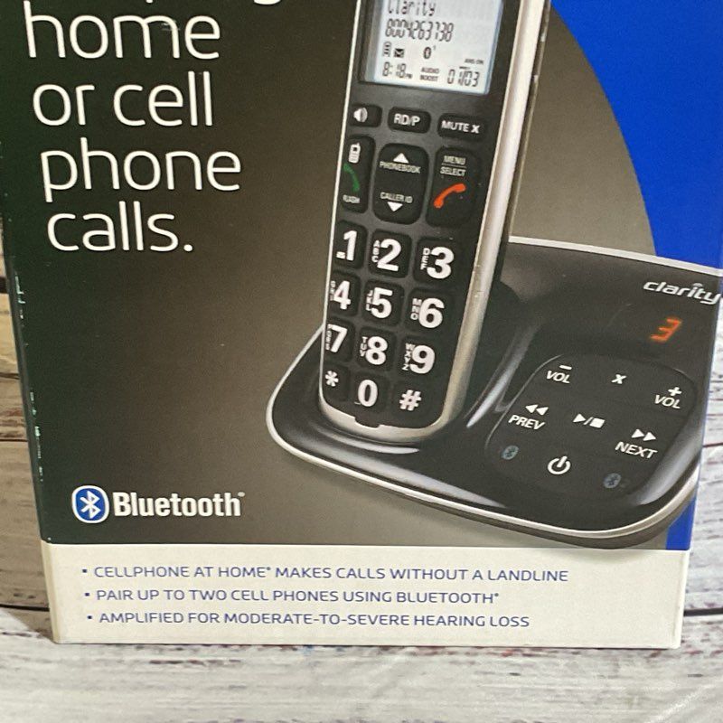 NEW SEALED CLARITY BT914 Amplified Cordless Phone w/Answering Machine Handset