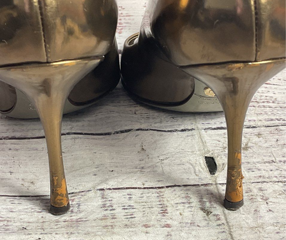 Dolce & Gabbana Patent Leather Pump Heels Bronze 36