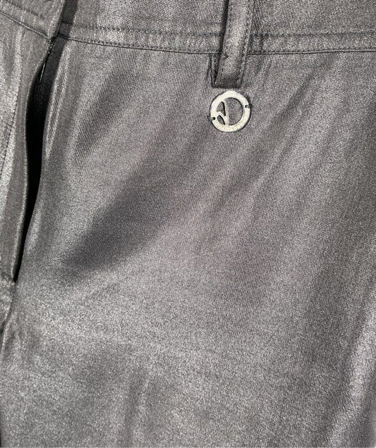 Women's Valtadoros Black Pants Size M Retail $350 MISSING ONE BUTTON