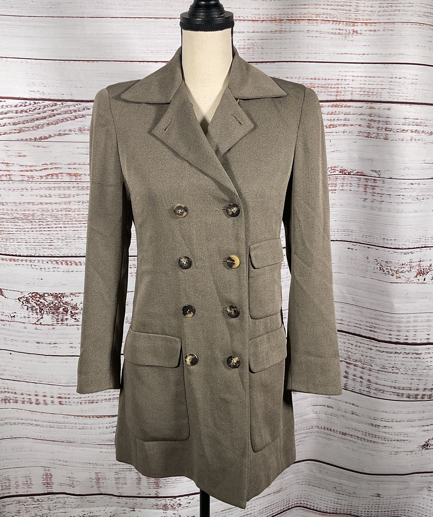 Salvatore Ferragamo Vintage Double Breasted Blazer Taupe 38