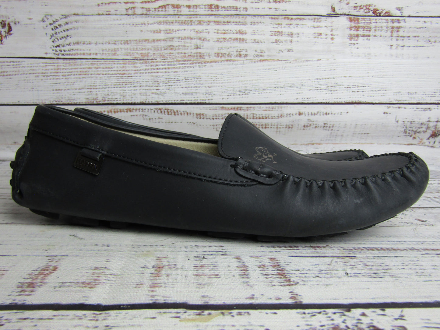 London Kids Sahara Girl's Black Loafer Shoes Size 7 Made in Italy
