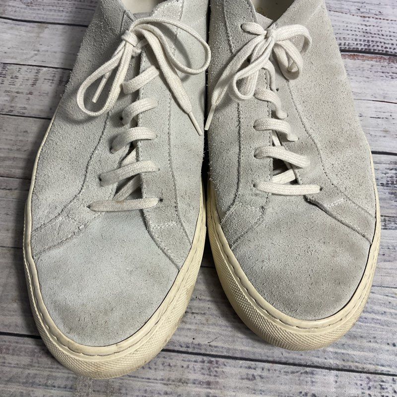 Common Projects Achilles Low Grey Suede Sneaker Casual Shoe Men 12.5