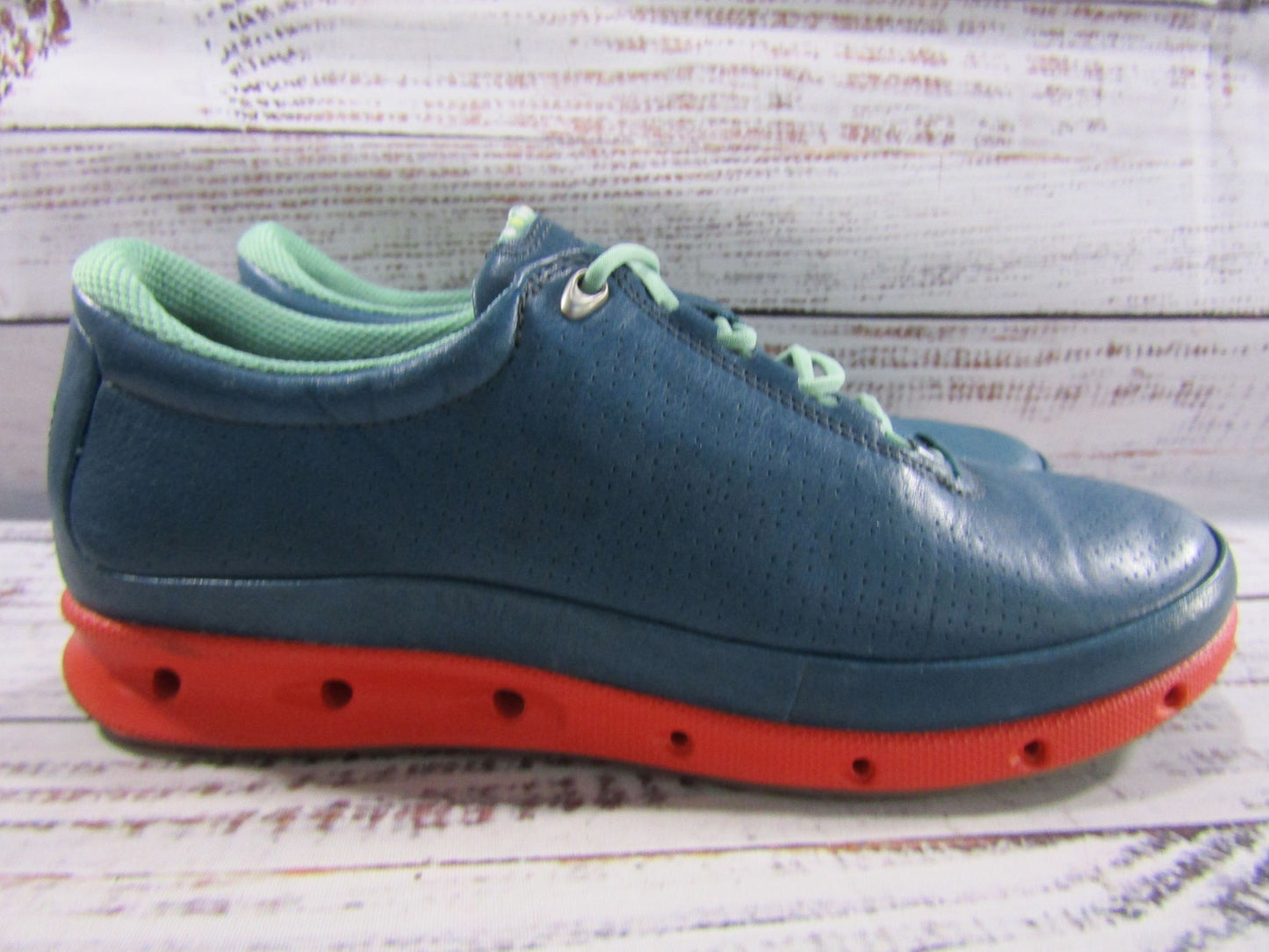 Ecco Cool Pro Women's Blue Leather Gore-Tex Waterproof Golf Shoes Size 6
