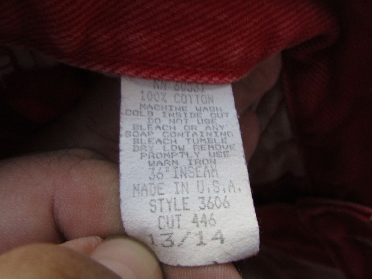 Vintage Roughrider by Circle T Women's Distressed Red Denim Jeans Size 13/14