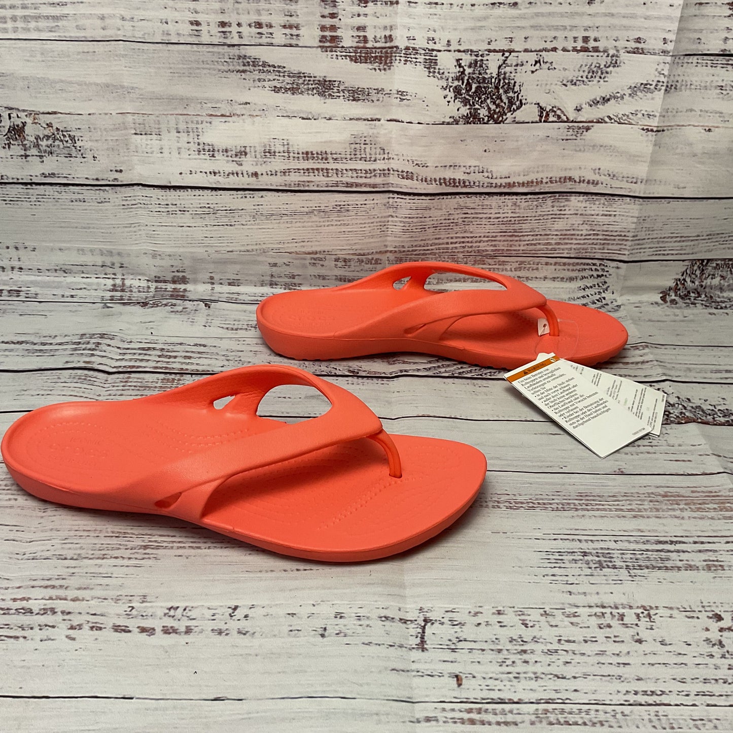 Crocs Iconic Comfort Kadee II Salmon Pink Flip Flop Sandal Women 10 New W/ Tag