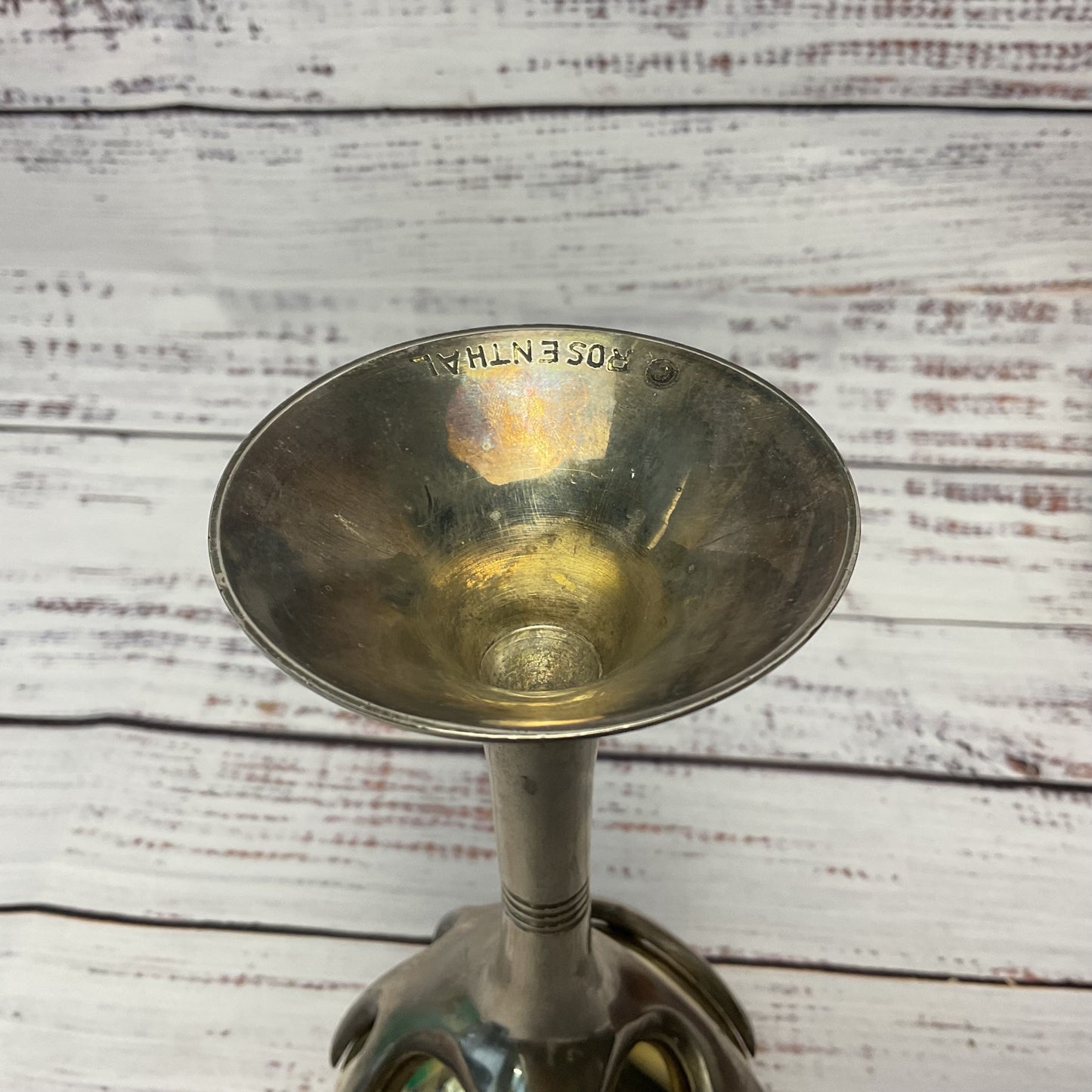 Rosenthal Silver & Gold Plated Tree Of Life Kiddush Cup Goblet W/ Case