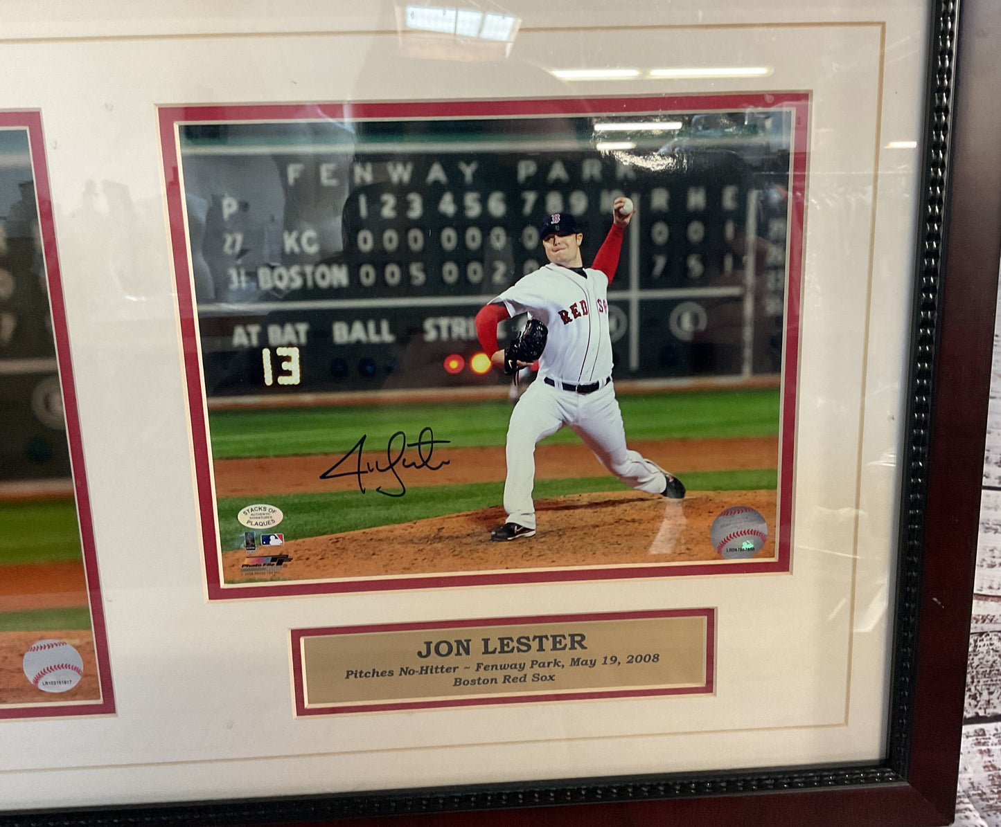 Jon Lester No Hitter Fenway Park May 19 2008 Autographed Picture Framed
