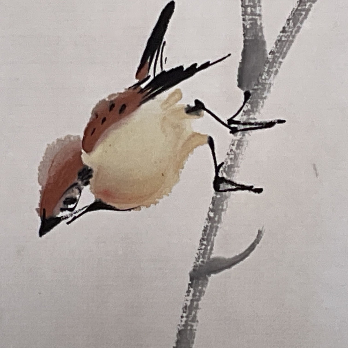 VTG./ANTIQUE Signed ZHANG DAQIAN??? Ink Watercolor Painting- 15" X 46"