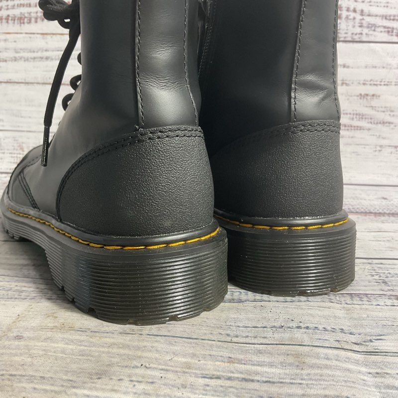Dr. Martens 1460 Overlay Youth Black Leather Combat Boot Kid's 6 M/7 L