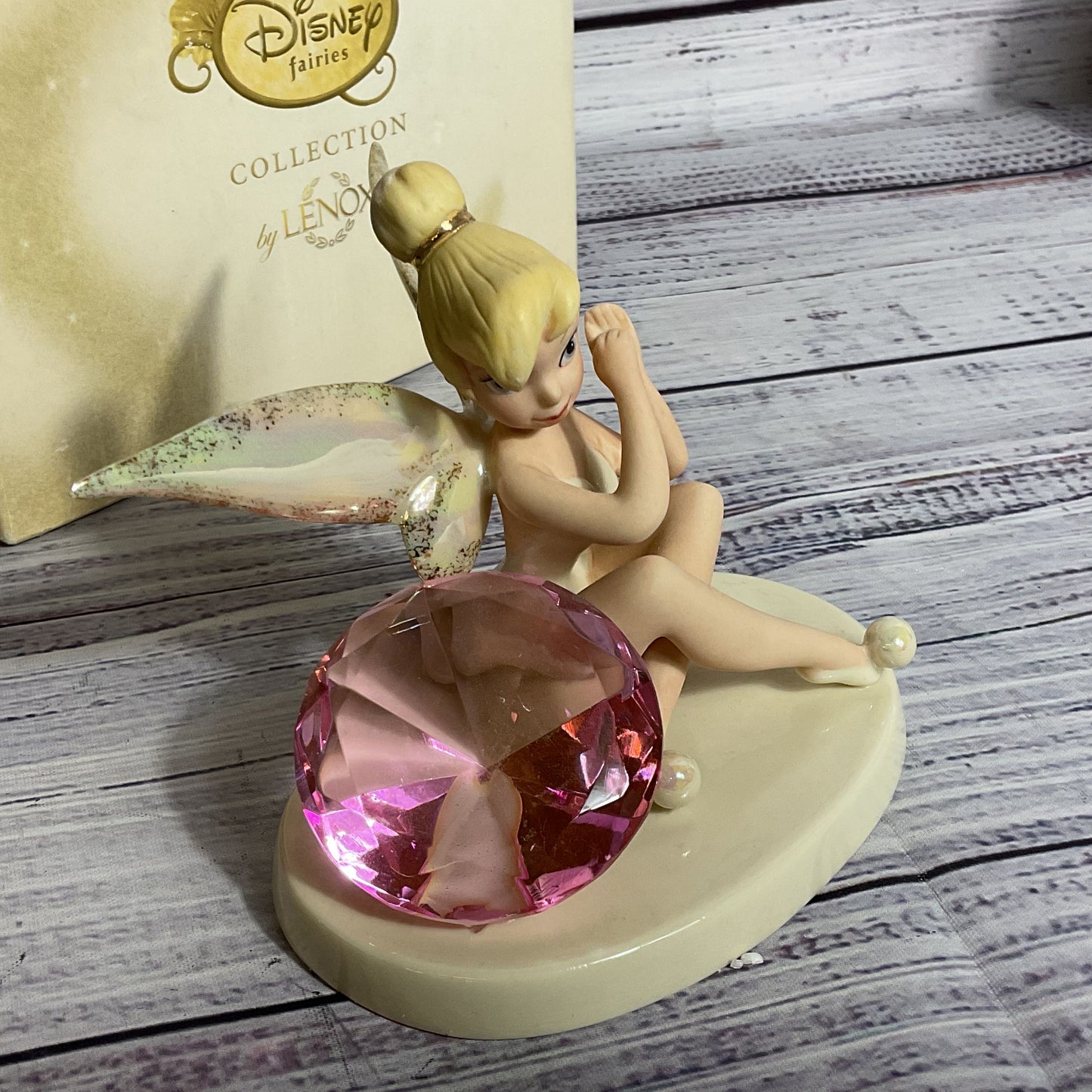 DISNEY Tink's Glittery Gift- June Birthday Figurine- 3.5"