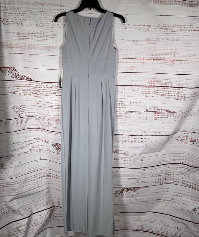 NWT Women's Adrianna Papell Silver Gray Crepe Dress Size 2 Retail $159