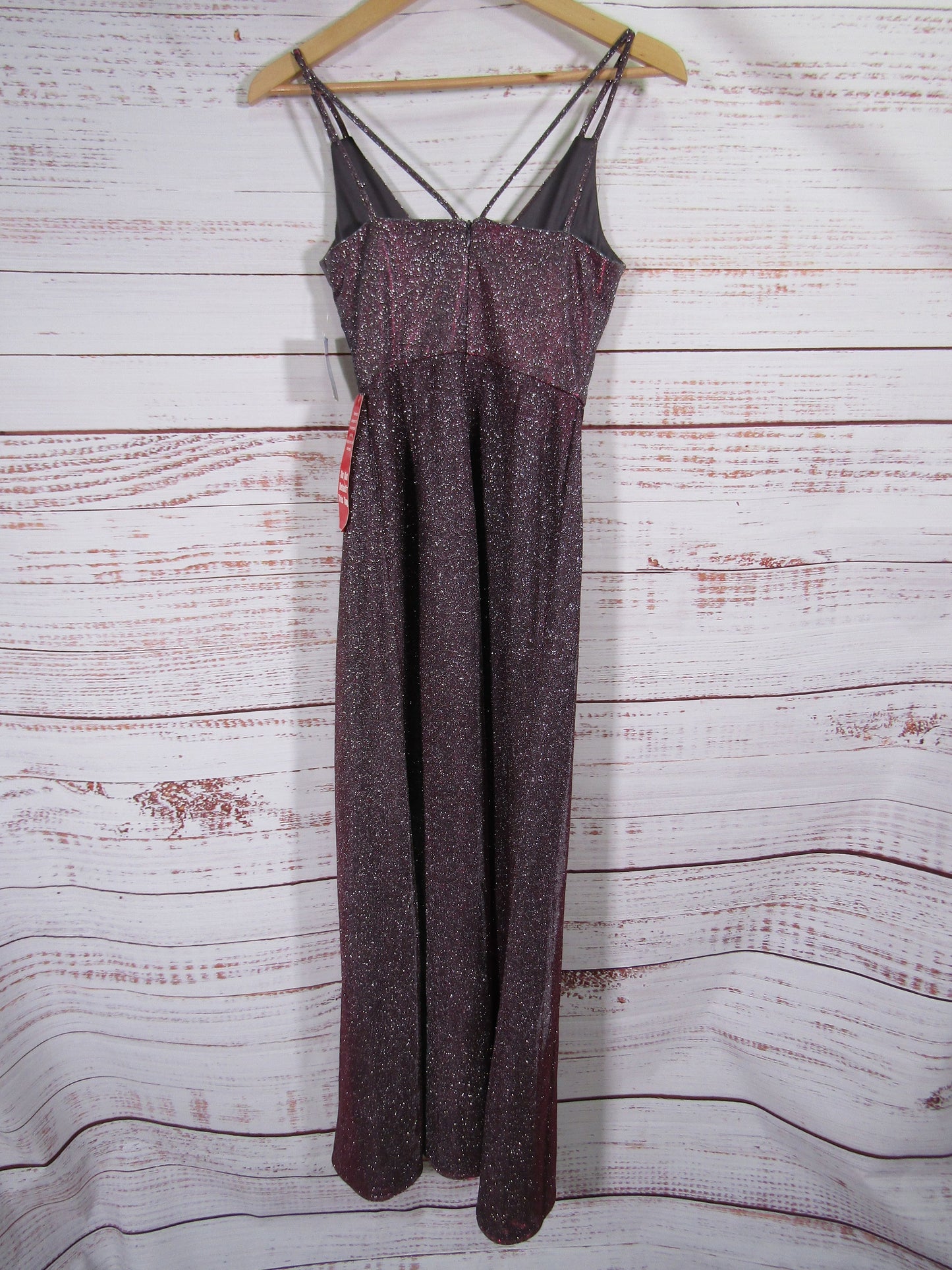 Morgan & Co. Women's Berry Silver Evening Dress Size 1