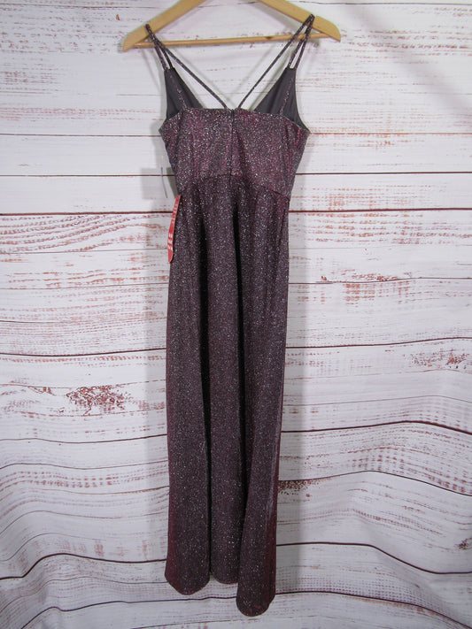 Morgan & Co. Women's Berry Silver Evening Dress Size 1