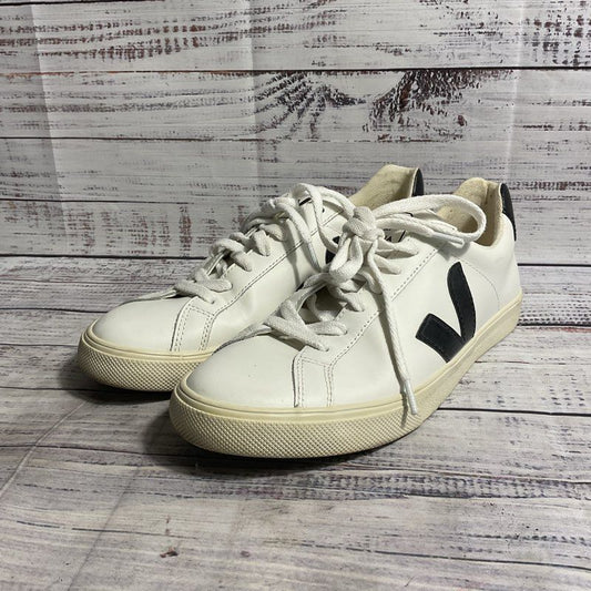 Veja Esplar White & Black Leather Sneaker Casual Shoe Women's 8 US