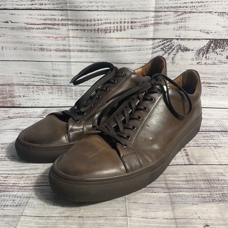 Thursday Everyday Brown Leather Low Top Sneaker Men's Size 14