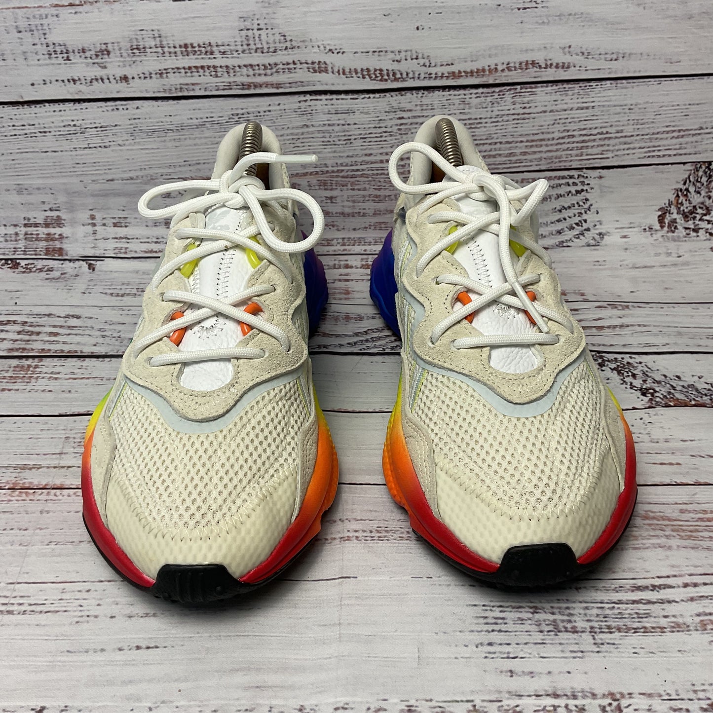 adidas Ozweego Adiprene Multicolor Rainbow Pride White Sneaker Shoe Size Men 6.5