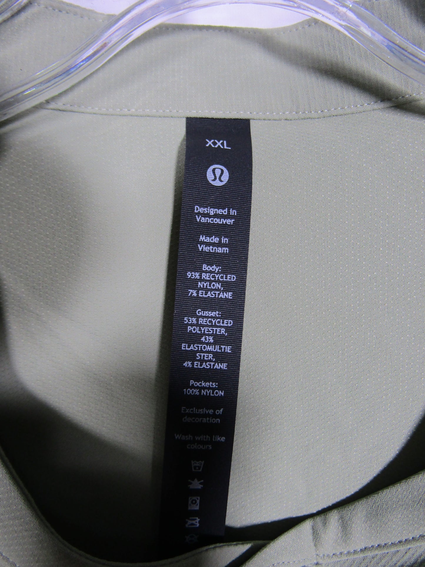 Lululemon Men's Green Water-Repellent Hiking Short Sleeve Shirt Size XXL