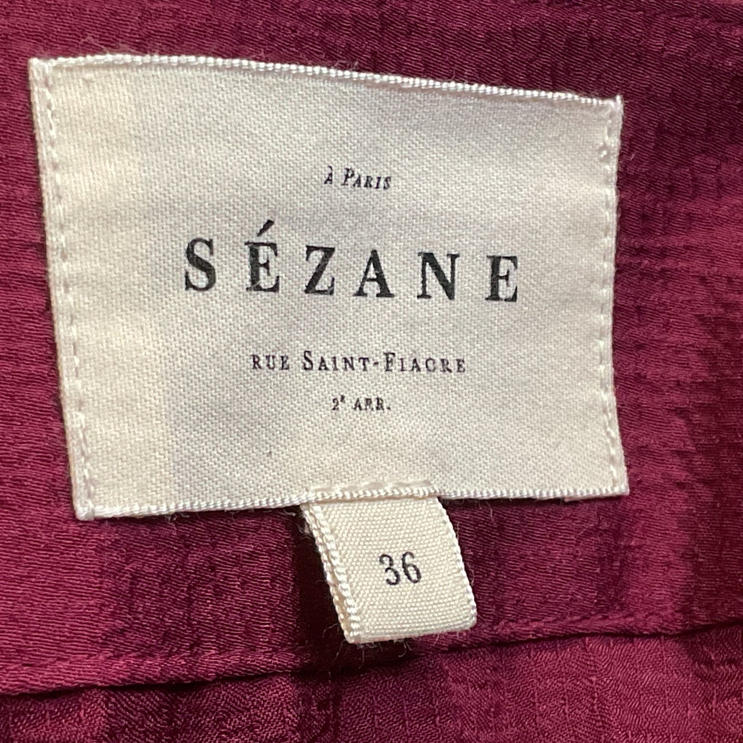SEZANE Women's Burgundy Pleated Long Skirt- SZ 36