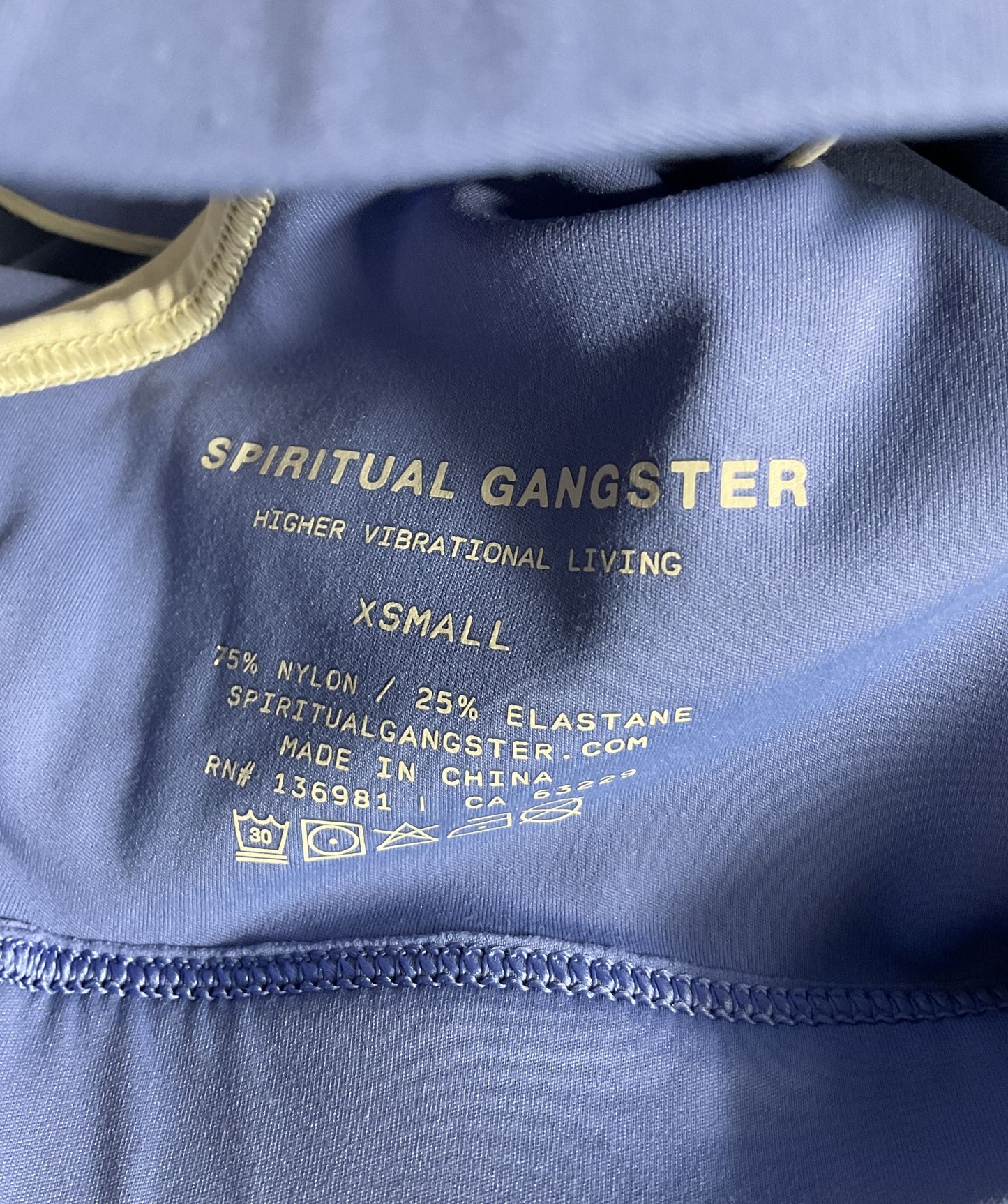 Spiritual Gangster Contrast Trim Workout Set Periwinkle XS