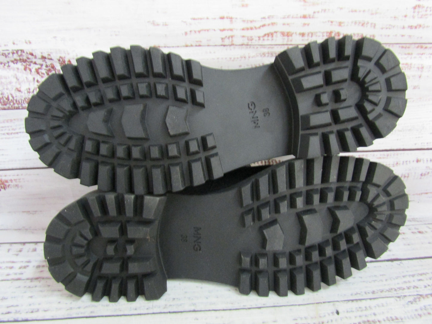 Mango Women's Black Leather Horsebit Loafers Size 8