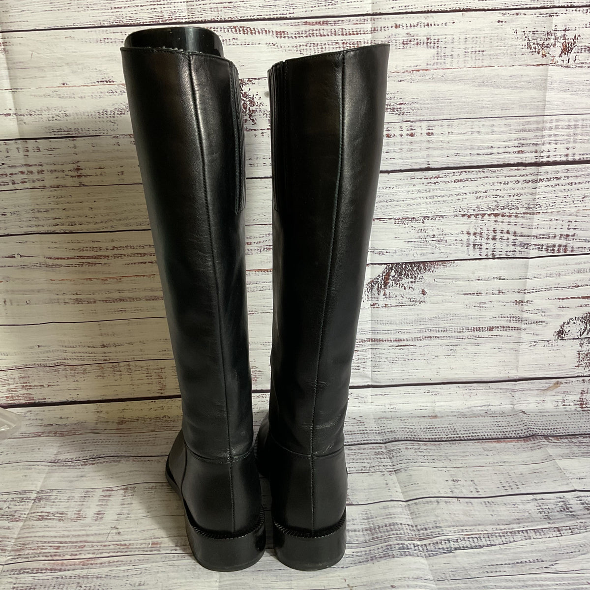 SUDINI Women's Black Leather Tall Boots- SZ 6