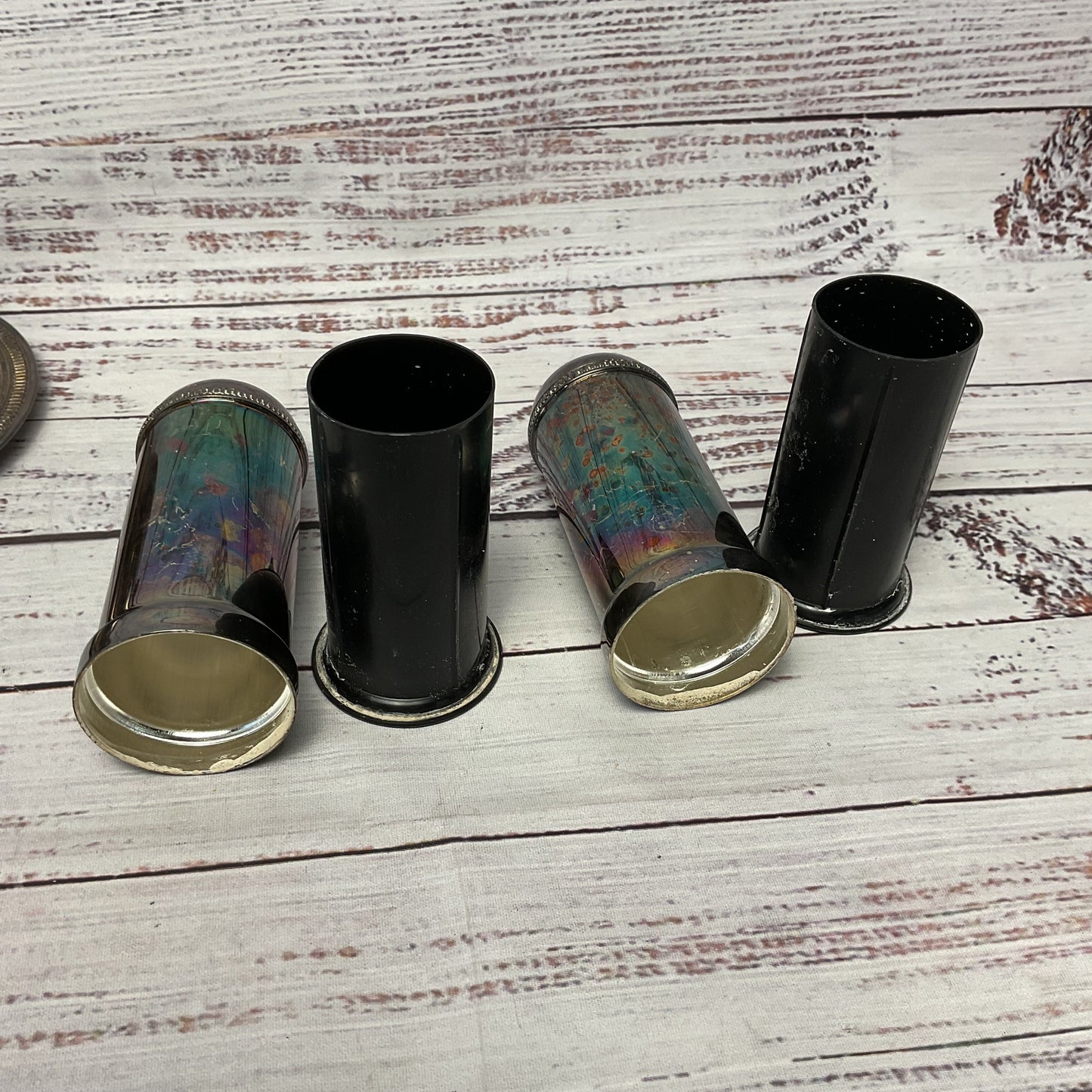 Gorham Maestri Silver Platted Salt And Peppershaker + Covered Glass Butter Dish